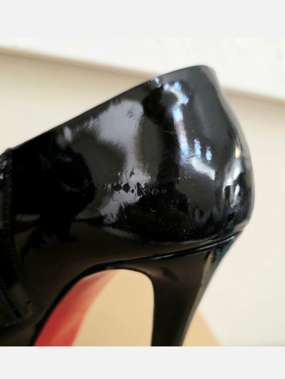 Authentic Christian Louboutin Black Patent Leather Ankle Boots Booties EU 39 - Picture 11 of 14